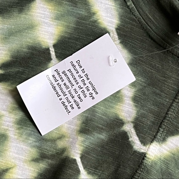 NWT LOGO By Lori Goldstein Coleigh Tunic Top Long Sleeve Cotton Green Tie Dye - Picture 5 of 13